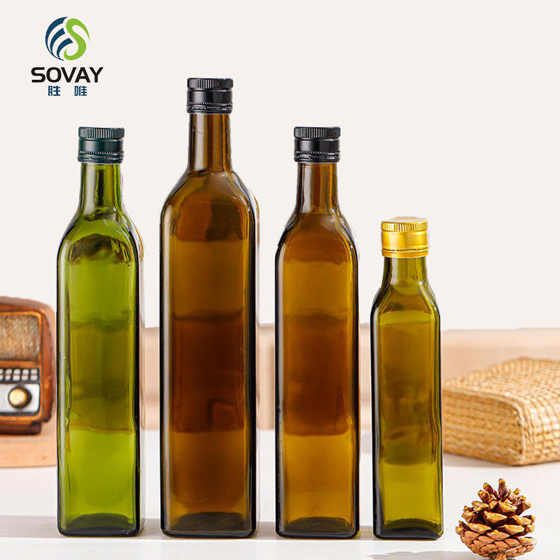 Cooking Oil Antique Green Amber 250ml 500ml 750ml 1L Olive Oil Glass Bottles