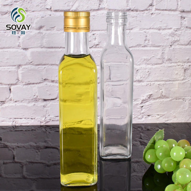 Olive Oil Glass Oil Square Bottle 100ml 200ml 250ml 500ml 750ml 1000ml Rapeseed Sesame Walnut Oil Empty Bottle Small Bottle