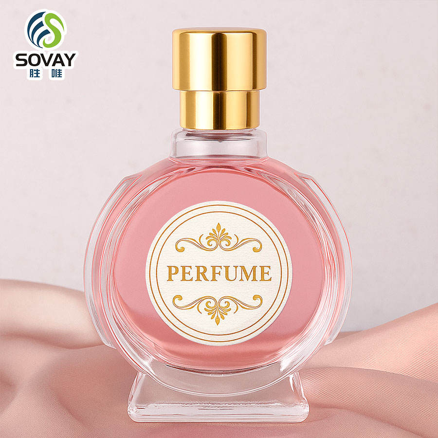 Customized Fragrance Empty Flat Oval Shaped Glass Perfume Refill Bottle New Design with Pump Sprayer and Screw Cap Free Sample