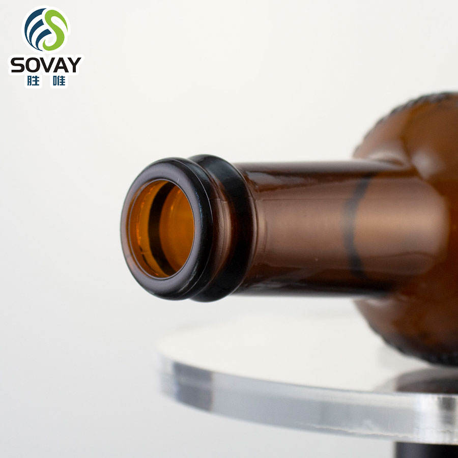 Hot Sale Amber Beer Glass Bottle 330ml 500ml 1000ml Round Shape Beer Bottle With Metal Aluminum Cap Crown Cap Flip Top