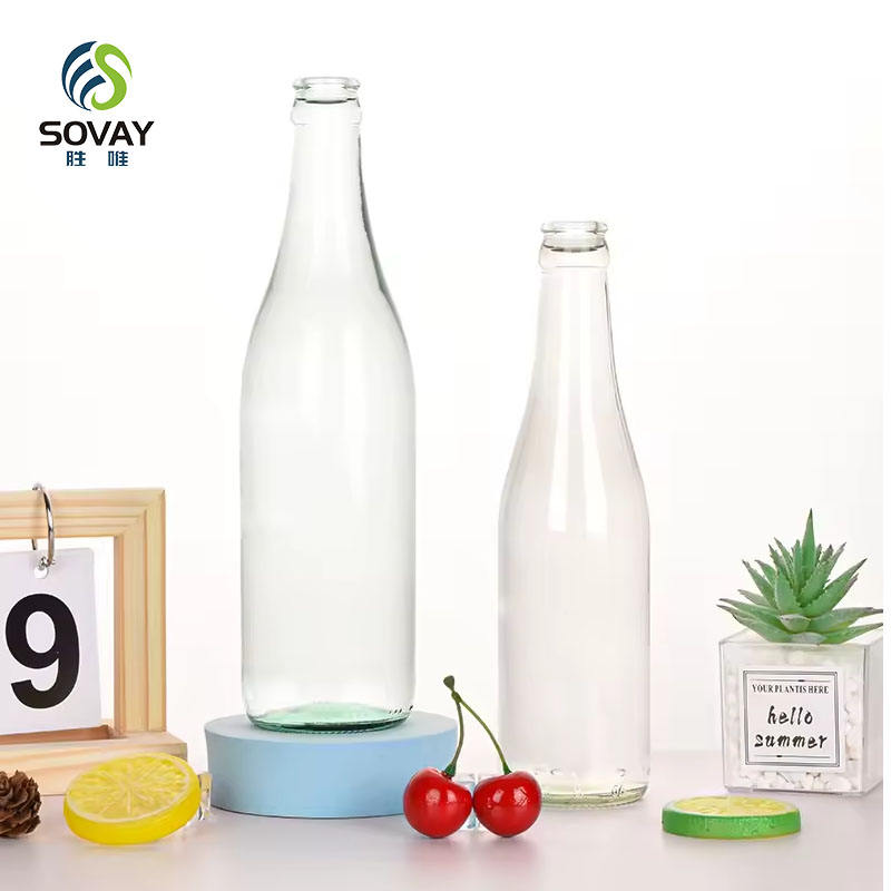 Wholesale Transparent 500ml Aerated Beverage Glass Empty Bottles Seasoning Sauce Glass 18oz Bottles