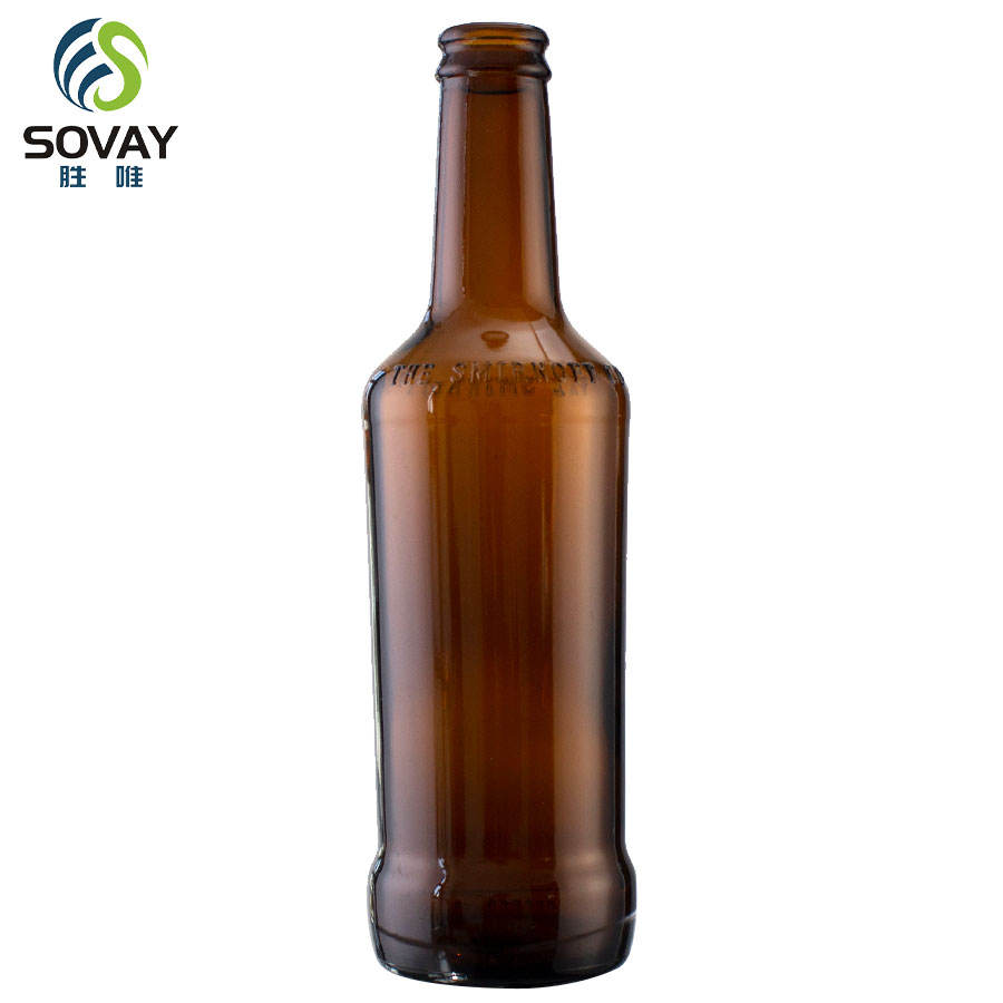 Hot Sale Amber Beer Glass Bottle 330ml 500ml 1000ml Round Shape Beer Bottle With Metal Aluminum Cap Crown Cap Flip Top