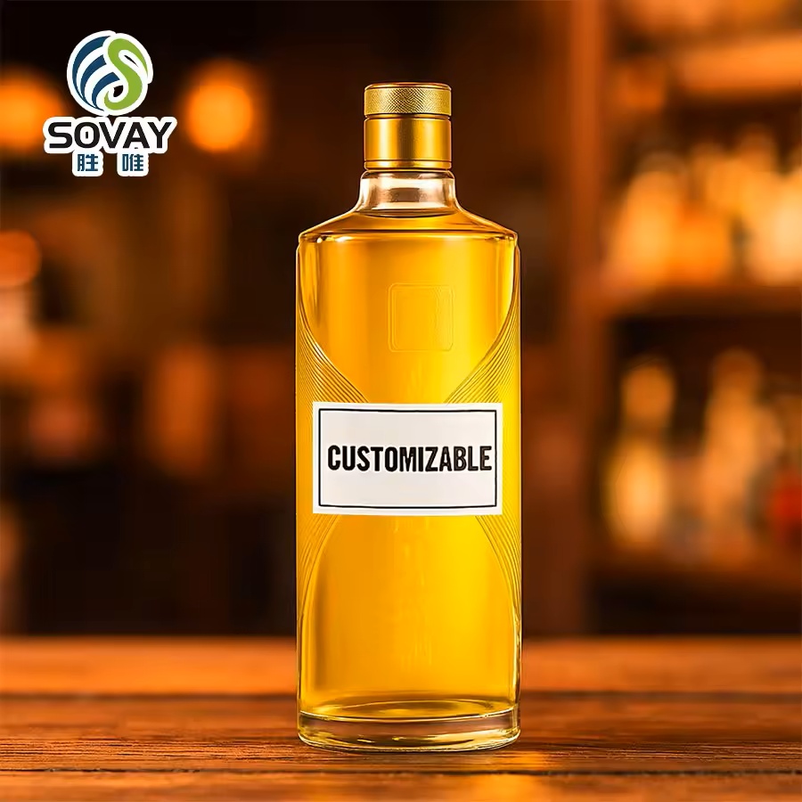 Screen Printed Logo Opaque Surface Custom Spirit Container Food Grade Ink Baijiu Bottle