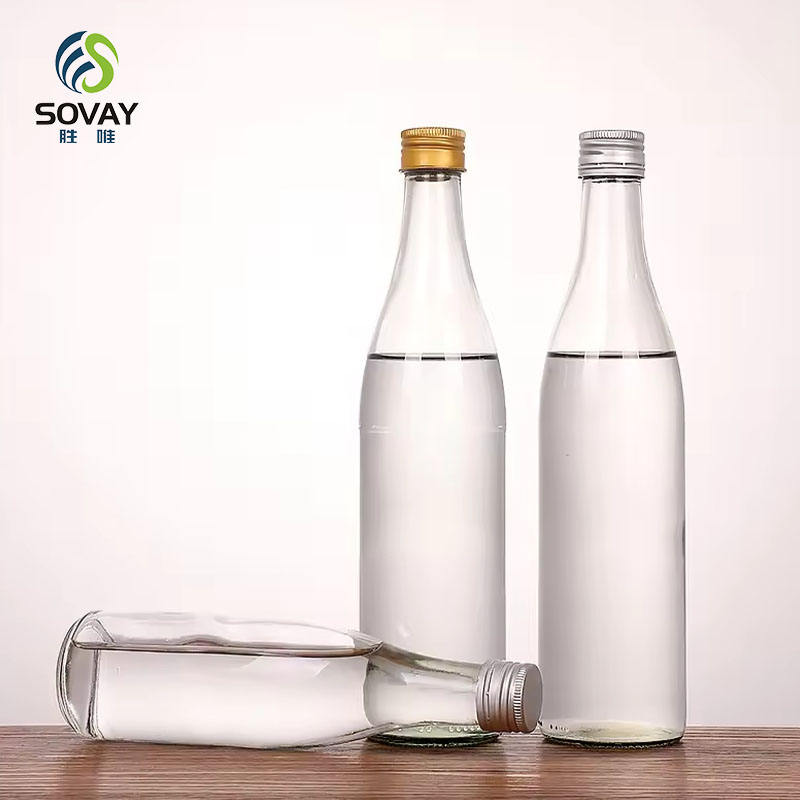 Wholesale Transparent 500ml Aerated Beverage Glass Empty Bottles Seasoning Sauce Glass 18oz Bottles