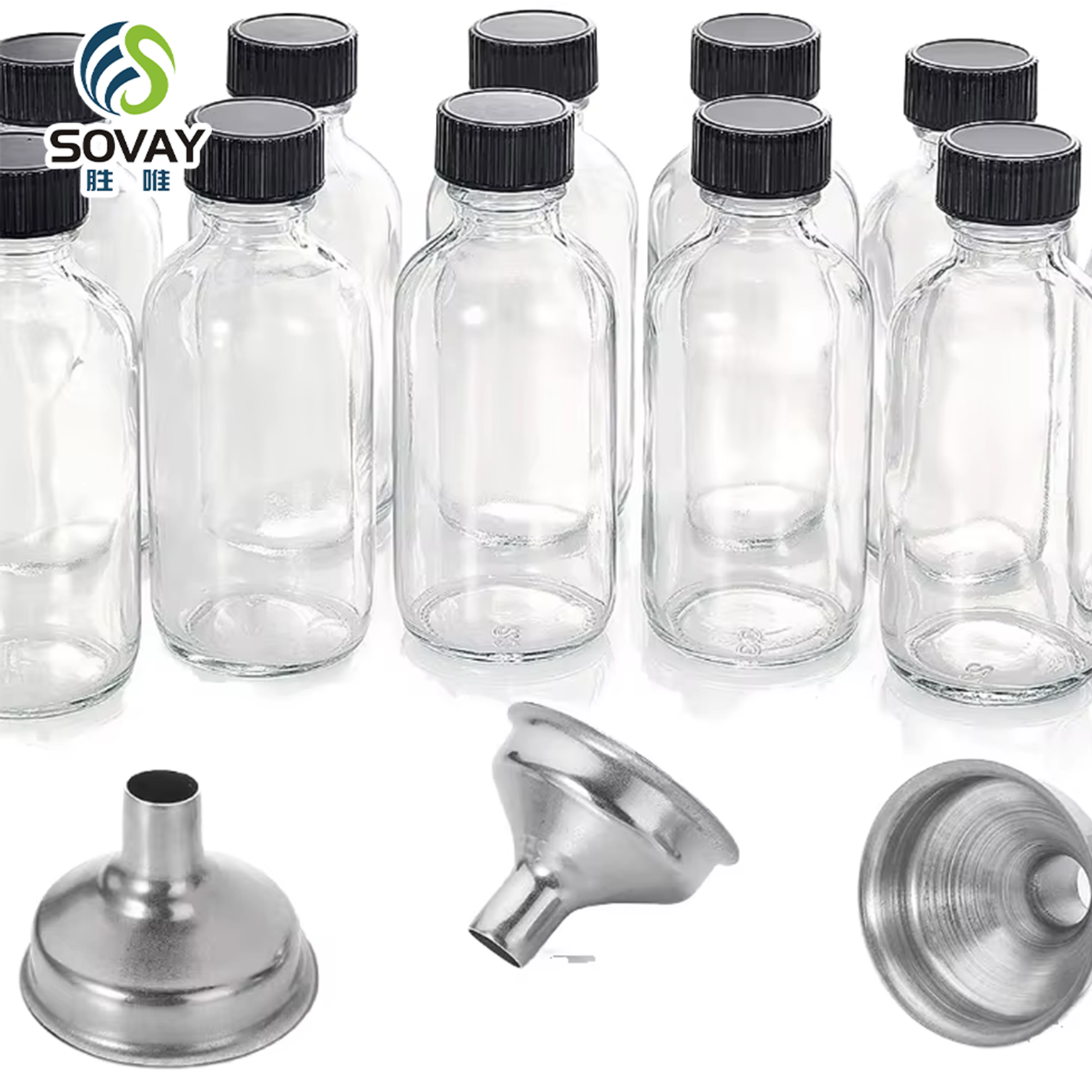 500ml Boston Beverage Glass Juice Bottles Clear Amber Blue Screen Printing Screw Cap for Screen Printing Surface Handling 16oz