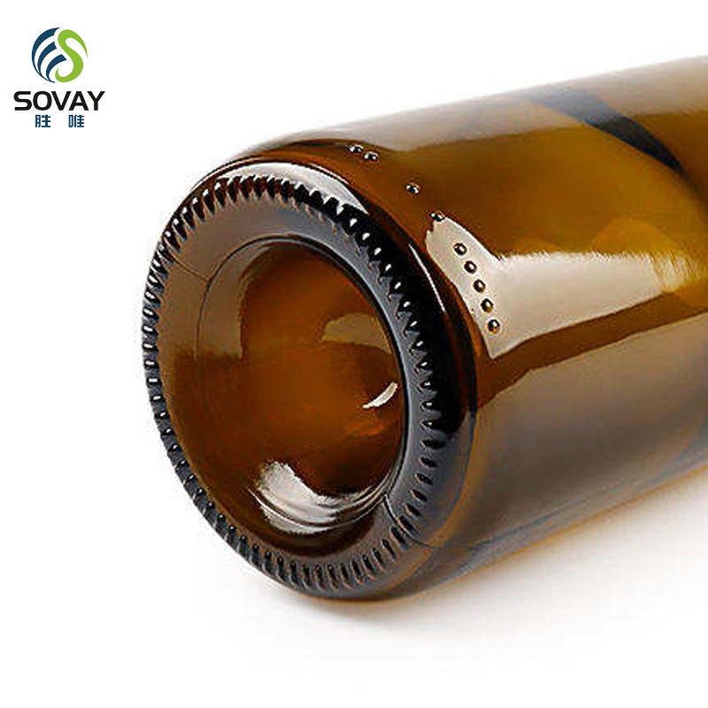 750ml Empty Glass WIne Bottle Amber Dark Green Bottles With Cork and Screw Mouth for Red Wine Burgundy Red Wine Bottle