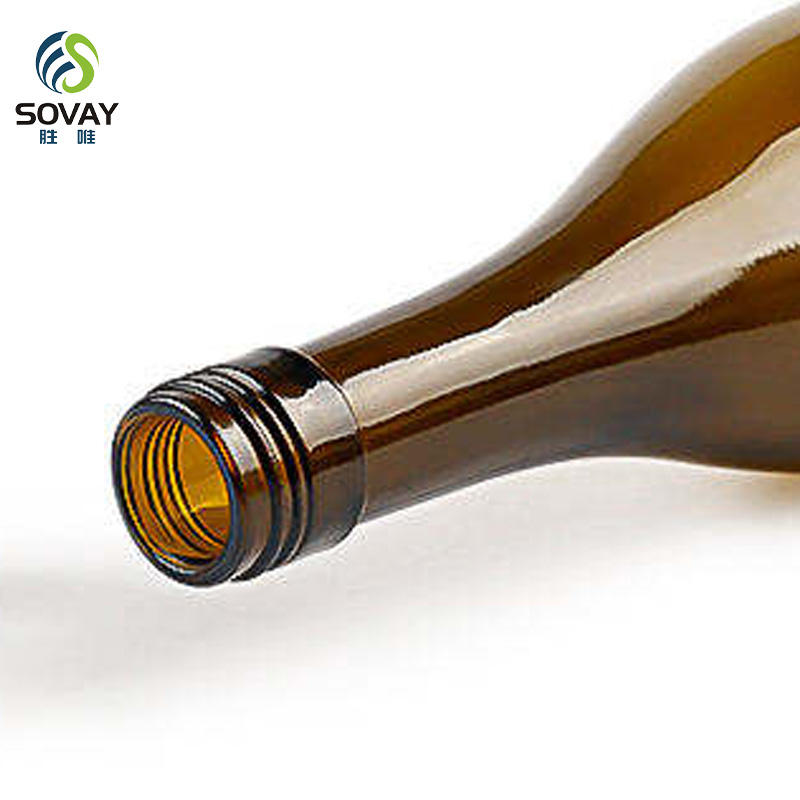 750ml Empty Glass WIne Bottle Amber Dark Green Bottles With Cork and Screw Mouth for Red Wine Burgundy Red Wine Bottle