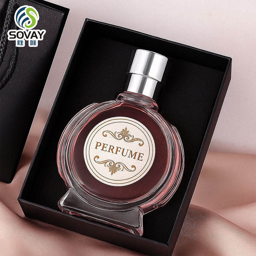 Customized Fragrance Empty Flat Oval Shaped Glass Perfume Refill Bottle New Design with Pump Sprayer and Screw Cap Free Sample