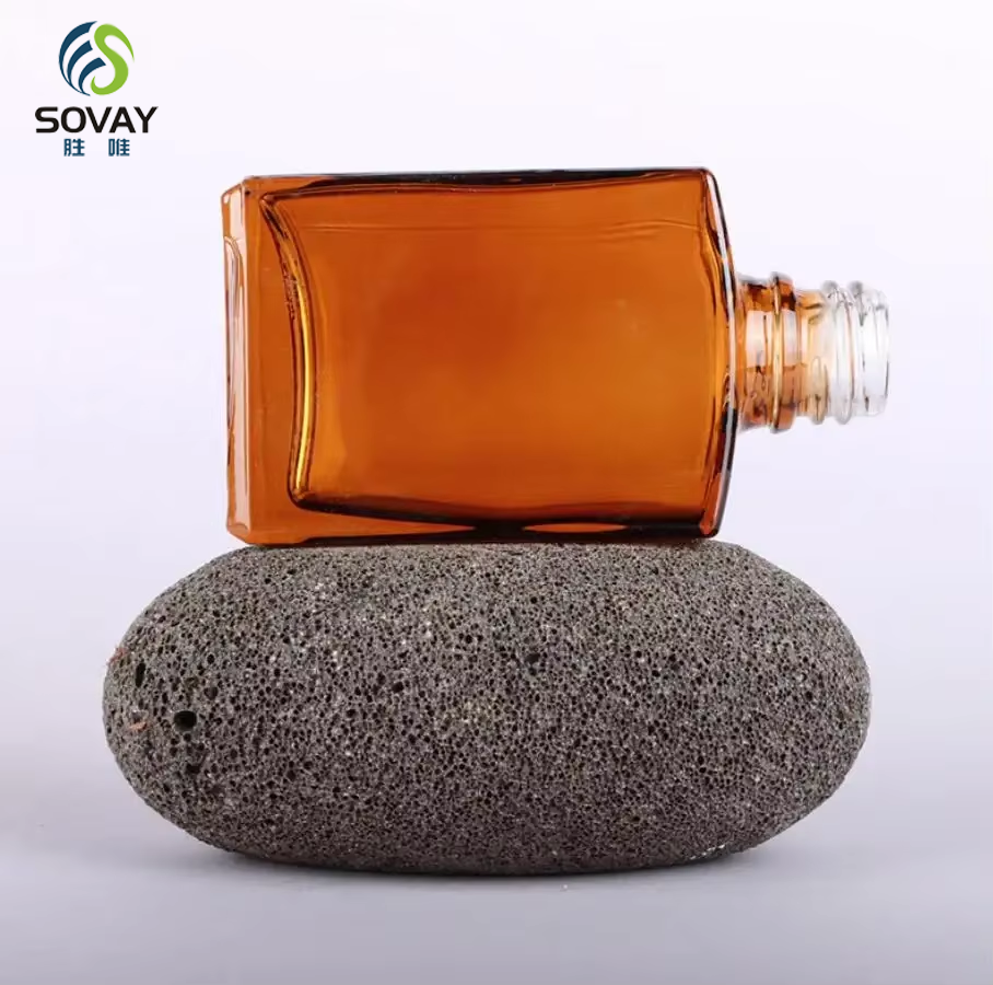 Hot Selling Square Amber Essential Oil Glass Bottle Essential Oil Glass Packaging 30ml 50ml 100ml With Dropper
