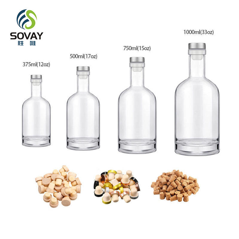 100ml200ml375ml500ml750ml1000ml Transparent Glass Wine Bottle, Olive Oil Bottle Can Be Customized Color, Frosted Wine Bottle