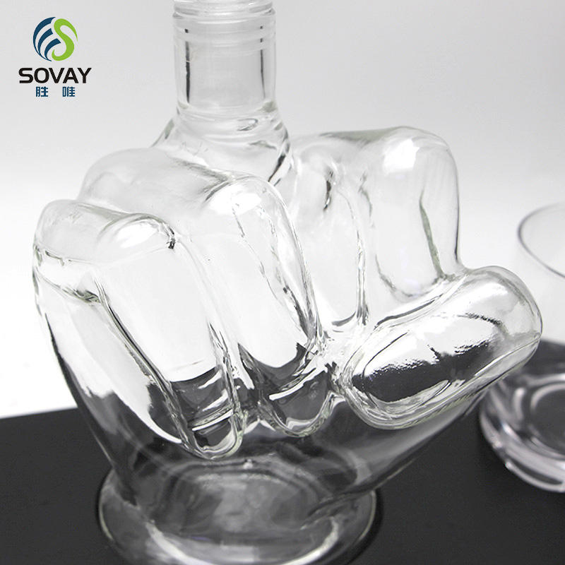 SA14N Clear Packaging Containers Finger Shape Custom Business Gifts Wine and Liquor Glass Bottles Wholesale Glassware China Factory