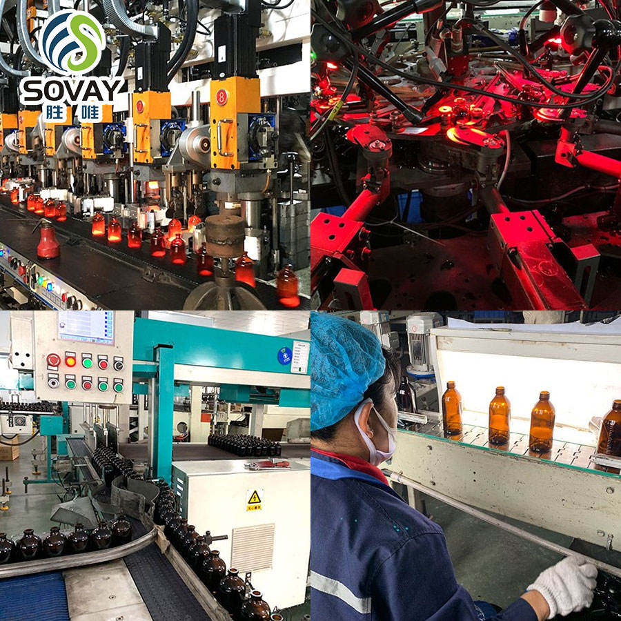 Medicinal Amber Glass Bottle 60ml/75ml/100ml/120ml/150ml/ 200ml/250ml/300ml/400ml Can Be Customized Packaging and Coating