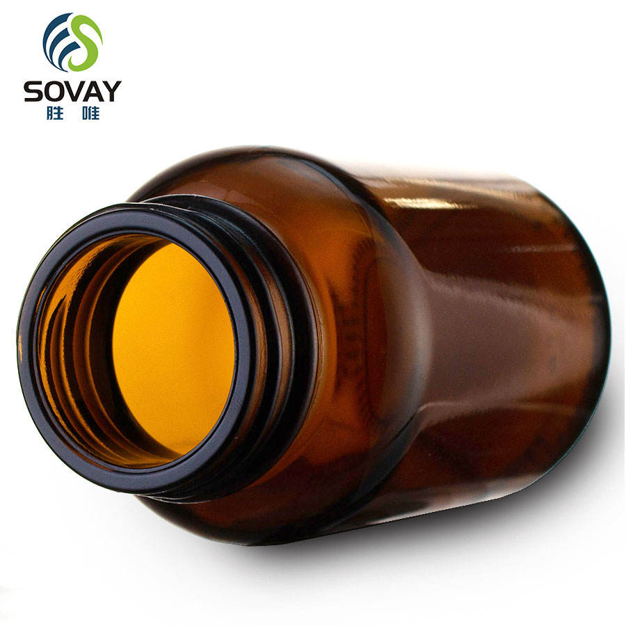 60ml/75ml/100ml/120ml/150ml/ 200ml/250ml/300ml/400ml Wide Mouth Glass Amber Bottle Pill Glass Bottle Tablet Bottle