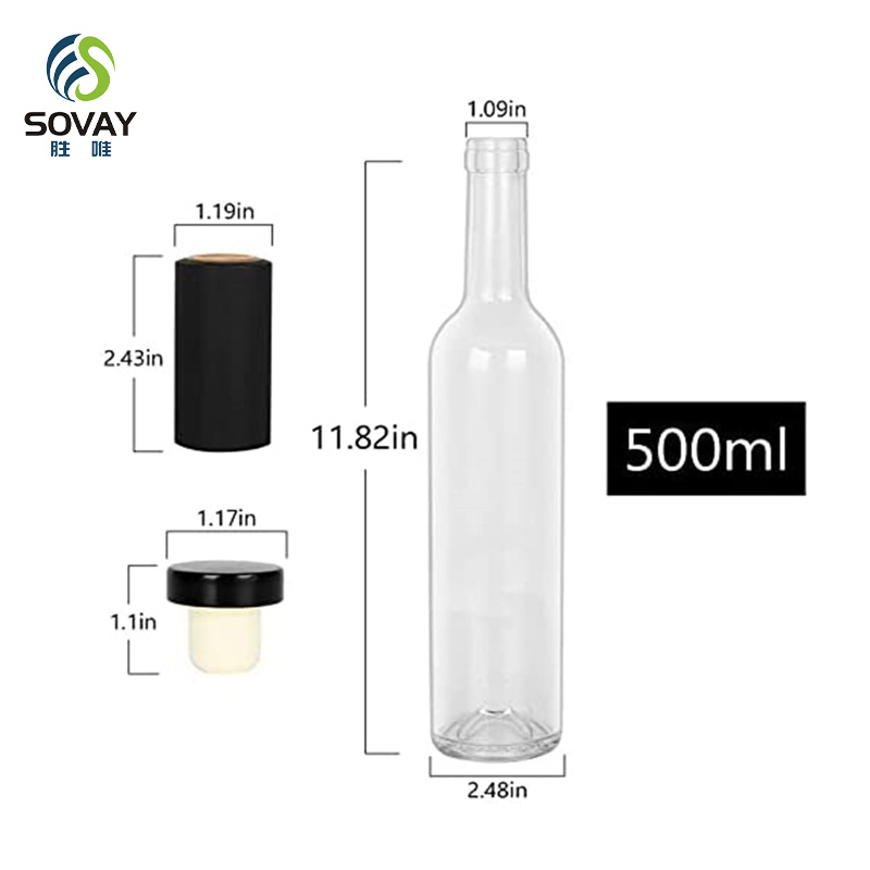 SW53 Frosted Gilded Geometric Design Premium Alcohol Container Spirits Decanter Empty Glass Vessel Wine Bottles