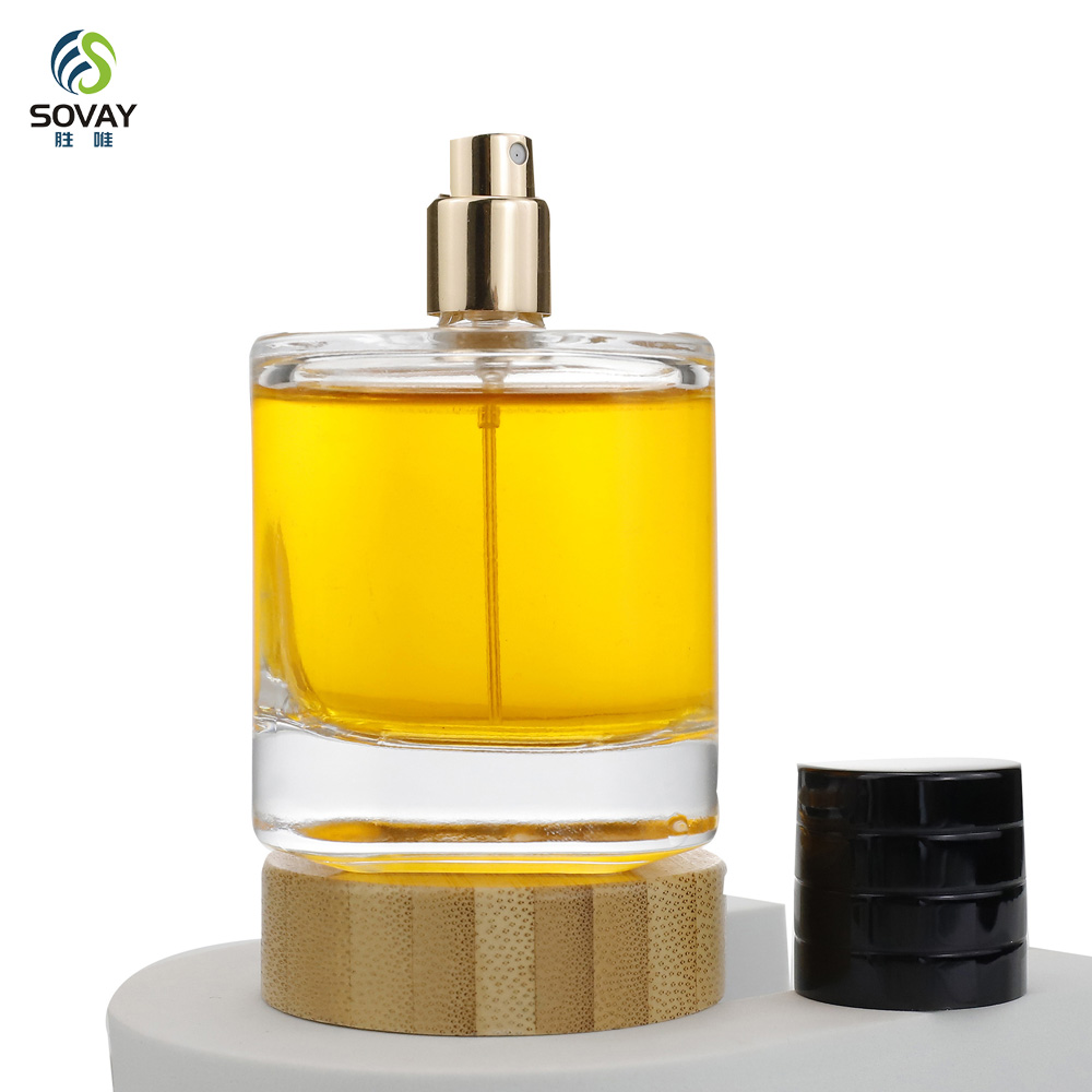 SP48 Wholesale 30ml/50ml/100ml High Quality Glass Perfume Bottles with Pump Sprayer and Hot Stamped Finish