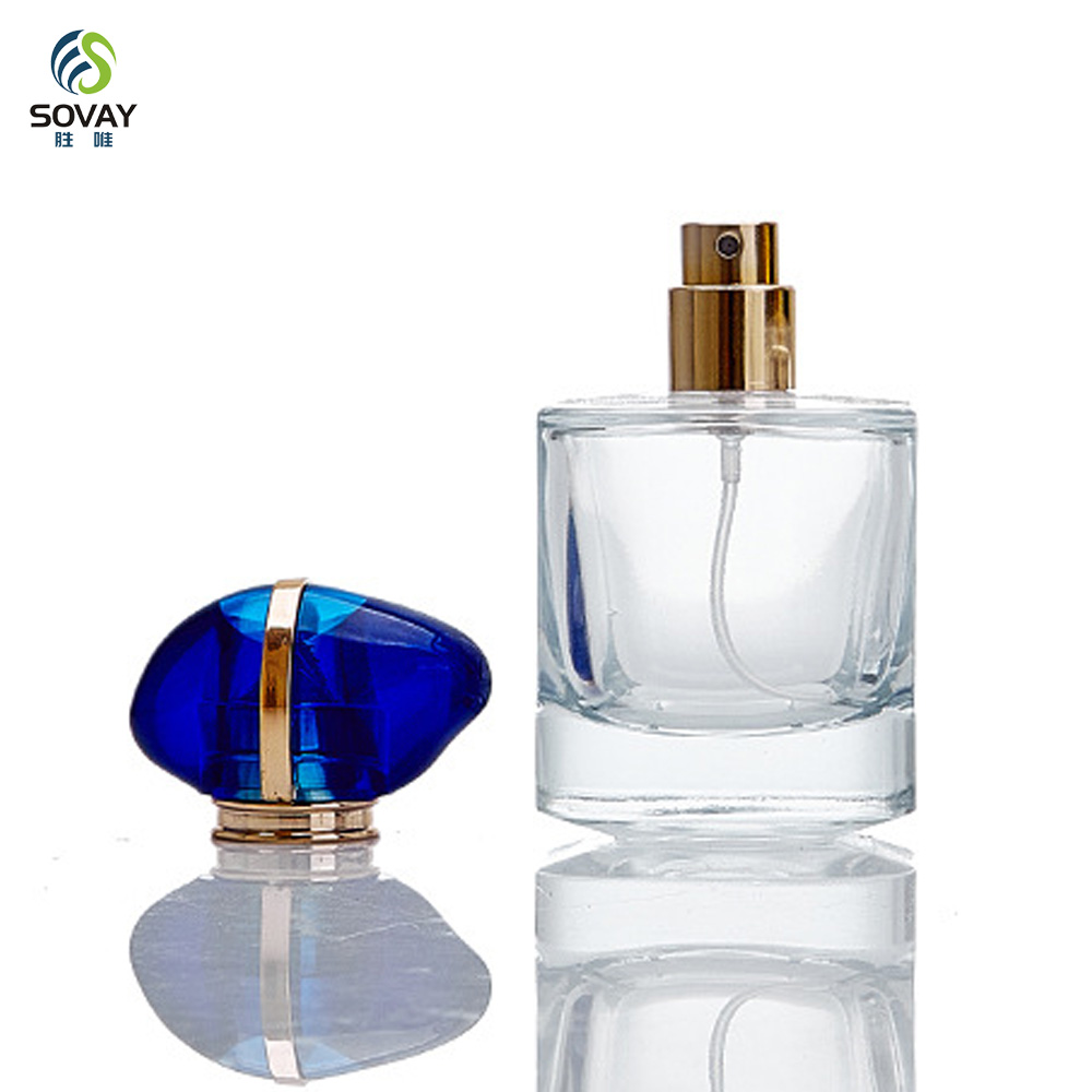 SP48 Wholesale 30ml/50ml/100ml High Quality Glass Perfume Bottles with Pump Sprayer and Hot Stamped Finish