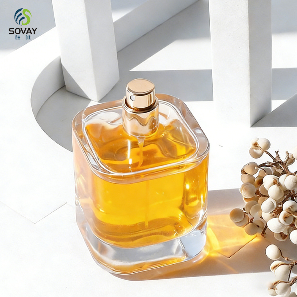 SP48 Wholesale 30ml/50ml/100ml High Quality Glass Perfume Bottles with Pump Sprayer and Hot Stamped Finish