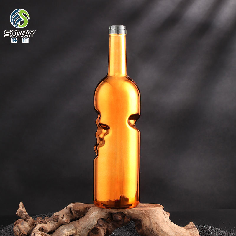 SW59 Factory Wholesale 750ml Red Wine Glass Bottle Angel's Hand Special-Shaped Juice Wine Beverage Liquor Packaging Custom Labels