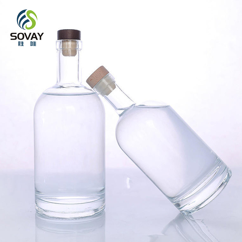 SW28 100ml 200ml 375ml 500ml 750ml 1000ml Clear / Frosted Vodka Alcohol Spirits Liquor Whiskey Alcoholic Glass Bottle with Stopper