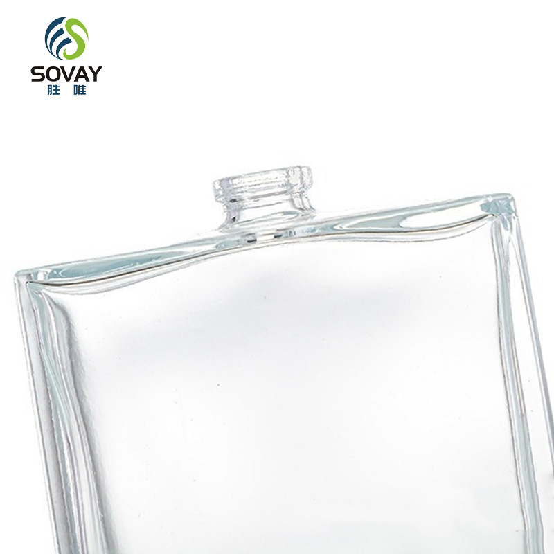 SP16 Factory Selling Clear Black Square Glass Cologne Bottle Empty Fragrance Perfume Bottle Packaging 30ml 50ml 100ml Perfume Bottles