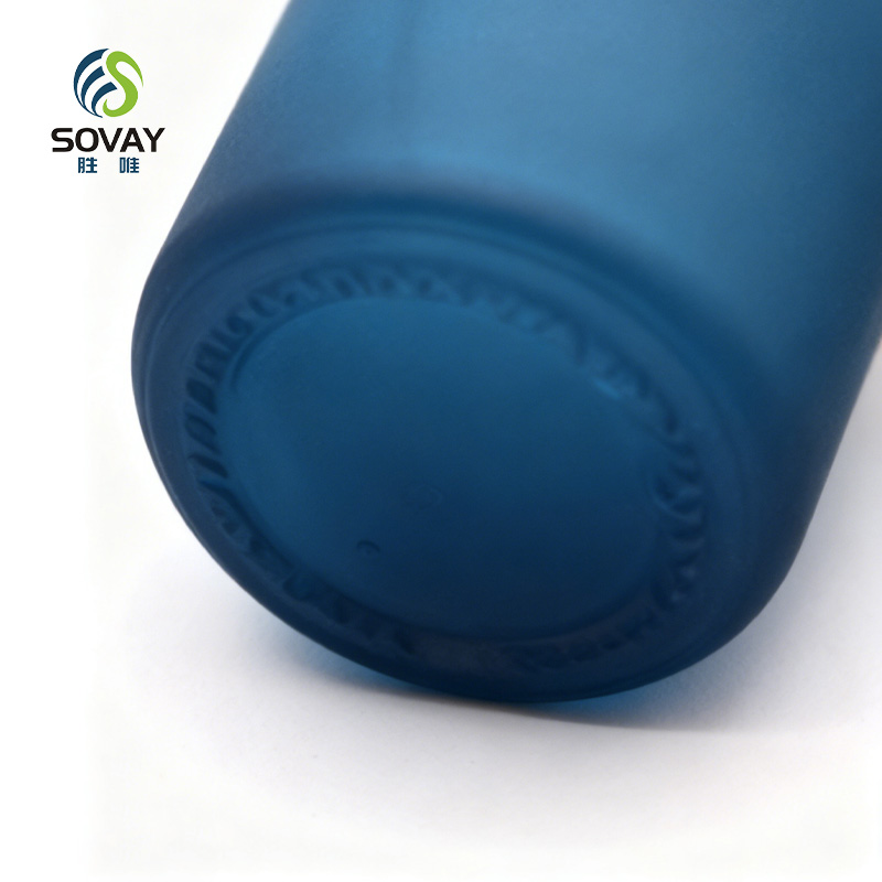 SE41N Custom Label Cylinder Blue Essential Oil Bottle 30ml Empty Spray Perfume Oil Bottle Glass with OEM Lids