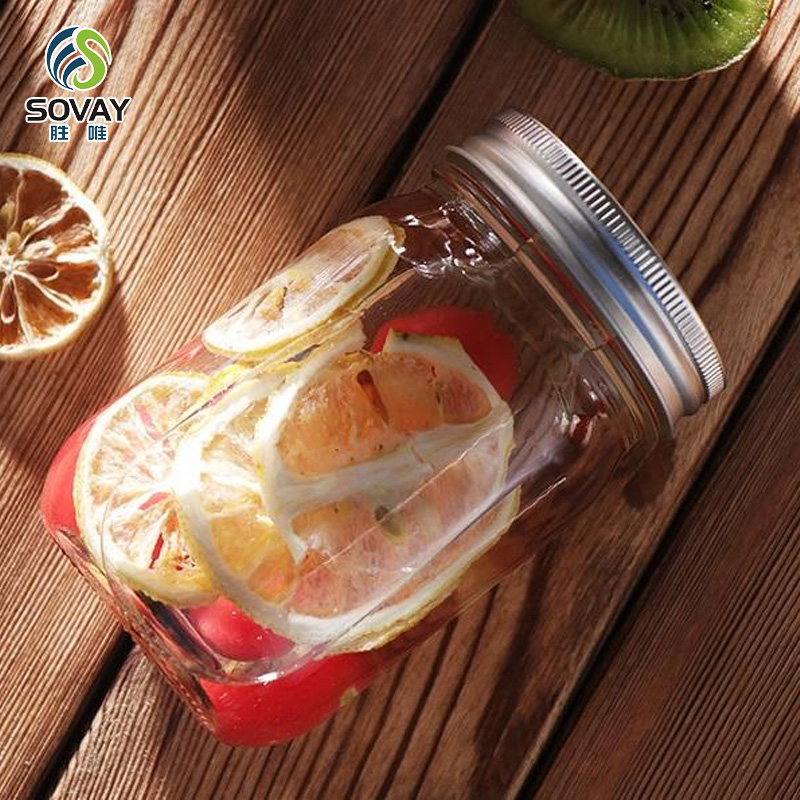 SG61N Wholesale 150ml 250ml 380ml 500ml 750ml 1000ml Food Safe Empty Glass Mason Jar Wide Mouth Jar with Lids