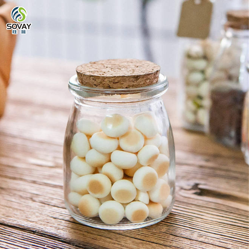 SG64N Empty Yogurt Container Glass Cookie 100ml 150ml Pudding Packaging Coconut Pudding Cream for Curling Hair Pudding Jar 200 Ml