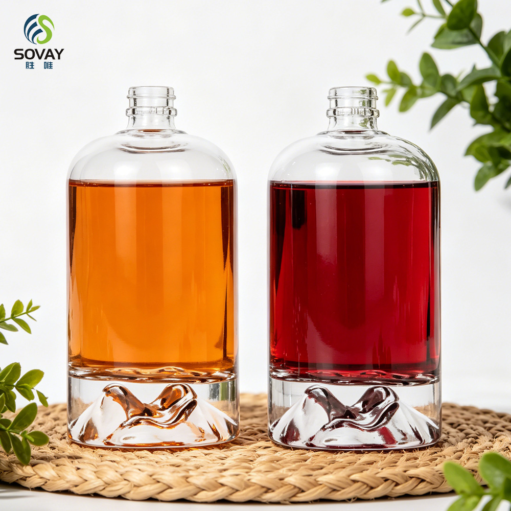 SW162 Wholesale 500ml Wine Glass Bottle Decanter Empty for Liquor Spirits Whiskey Packaging Glass Mountain Bottle