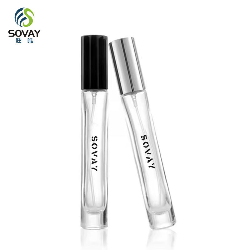 SP30 10ml Glass Roll on Bottles Square Round Matte Black White Transparent Essential Oil Perfume Bottle with Stainless Steel Roller
