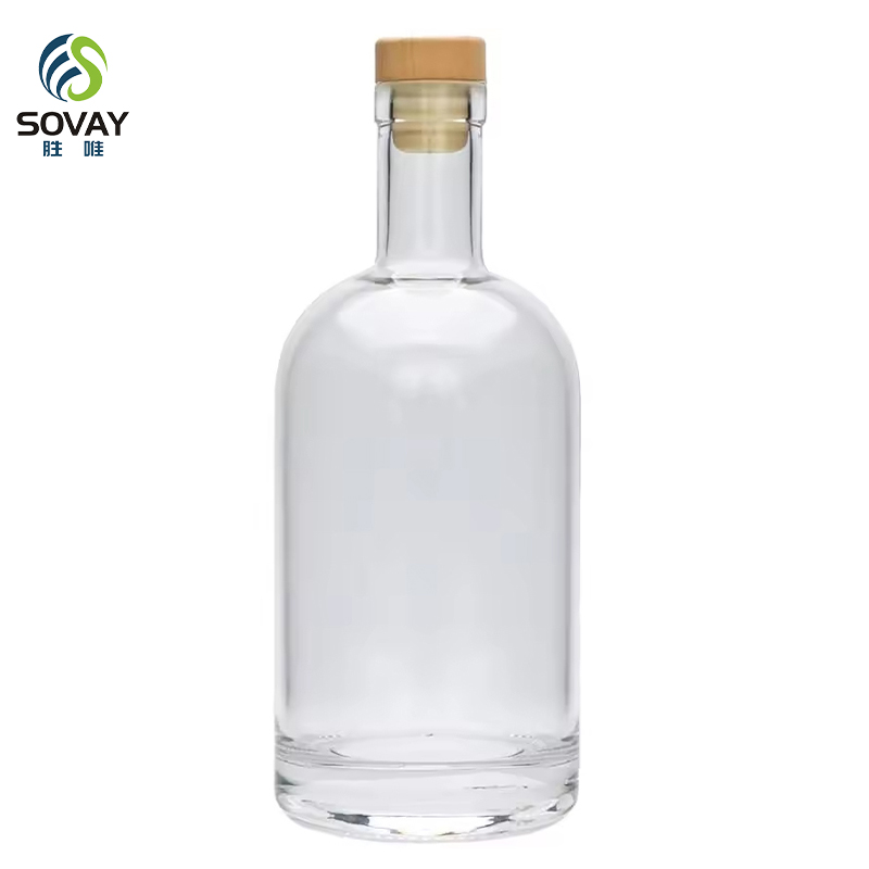 SW28 100ml 200ml 375ml 500ml 750ml 1000ml Clear / Frosted Vodka Alcohol Spirits Liquor Whiskey Alcoholic Glass Bottle with Stopper