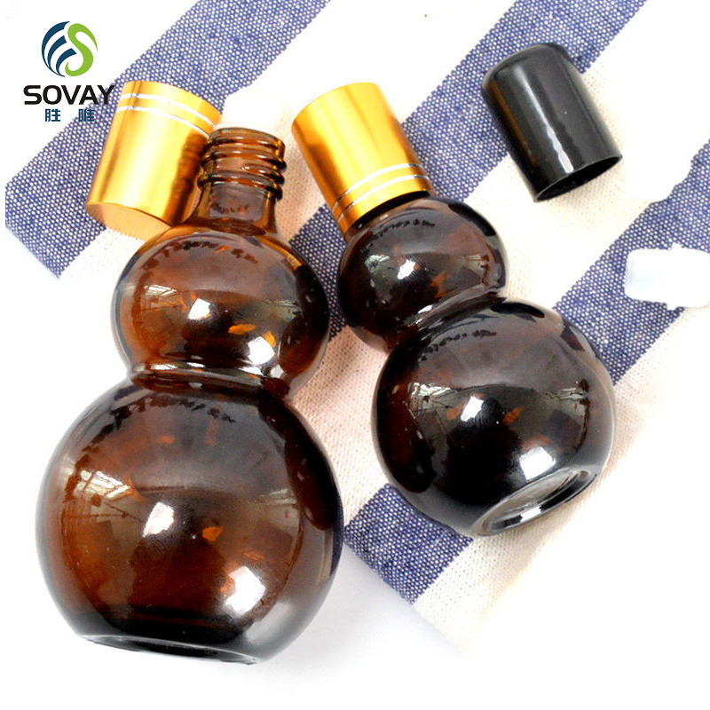 SE03 Empty Customized Amber Color 10ml 20ml 30ml 50ml 100ml New Design European Style Essential Oil Glass Bottle with Cap Dropper Screen Printing