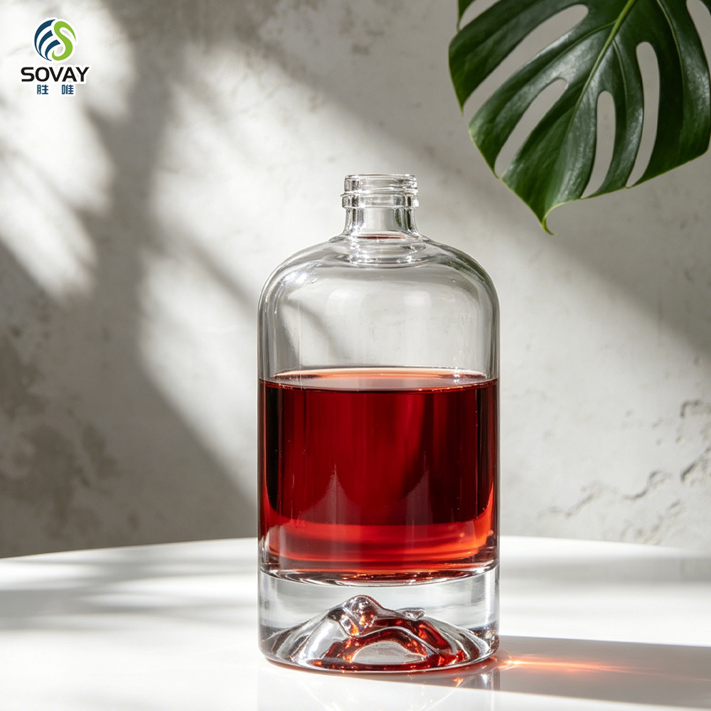 SW162 Wholesale 500ml Wine Glass Bottle Decanter Empty for Liquor Spirits Whiskey Packaging Glass Mountain Bottle
