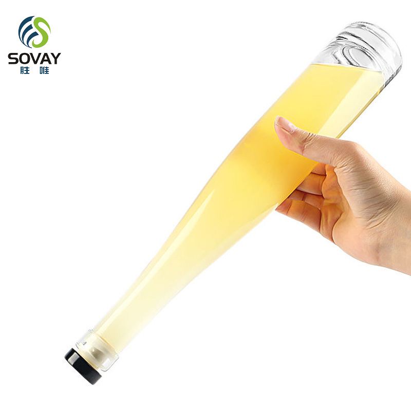 SW125N Wholesale 375ml 500ml Clear Empty Beverage Bottles Long Neck Glass Wine Bottles for Whisky