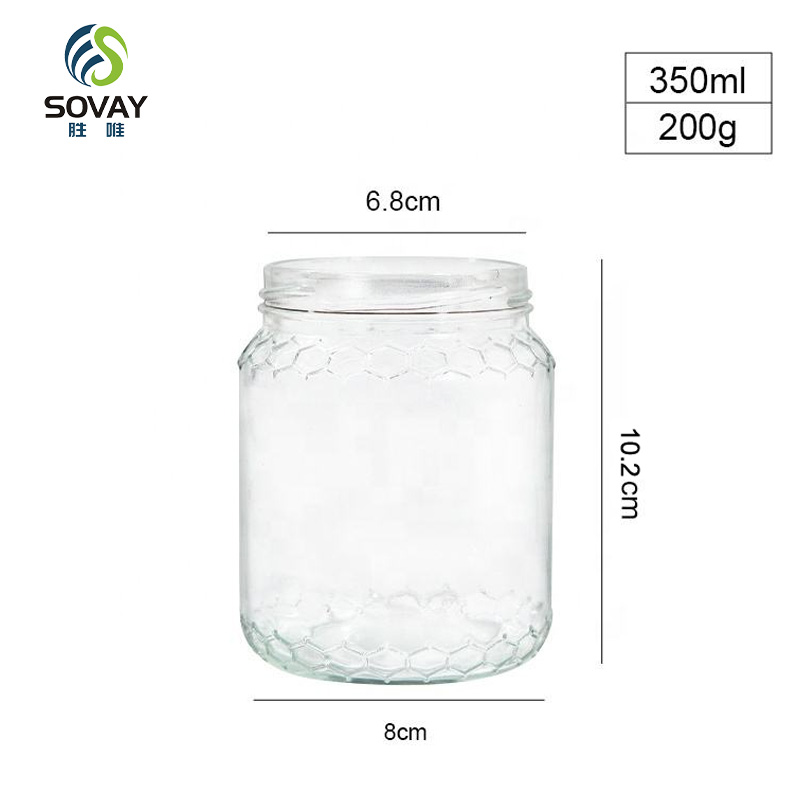 SG54N OEM Factory Clear Honey Container Glass Jam Honey Pot Jar Bottle