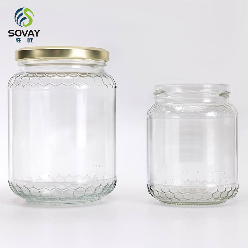SG54N OEM Factory Clear Honey Container Glass Jam Honey Pot Jar Bottle