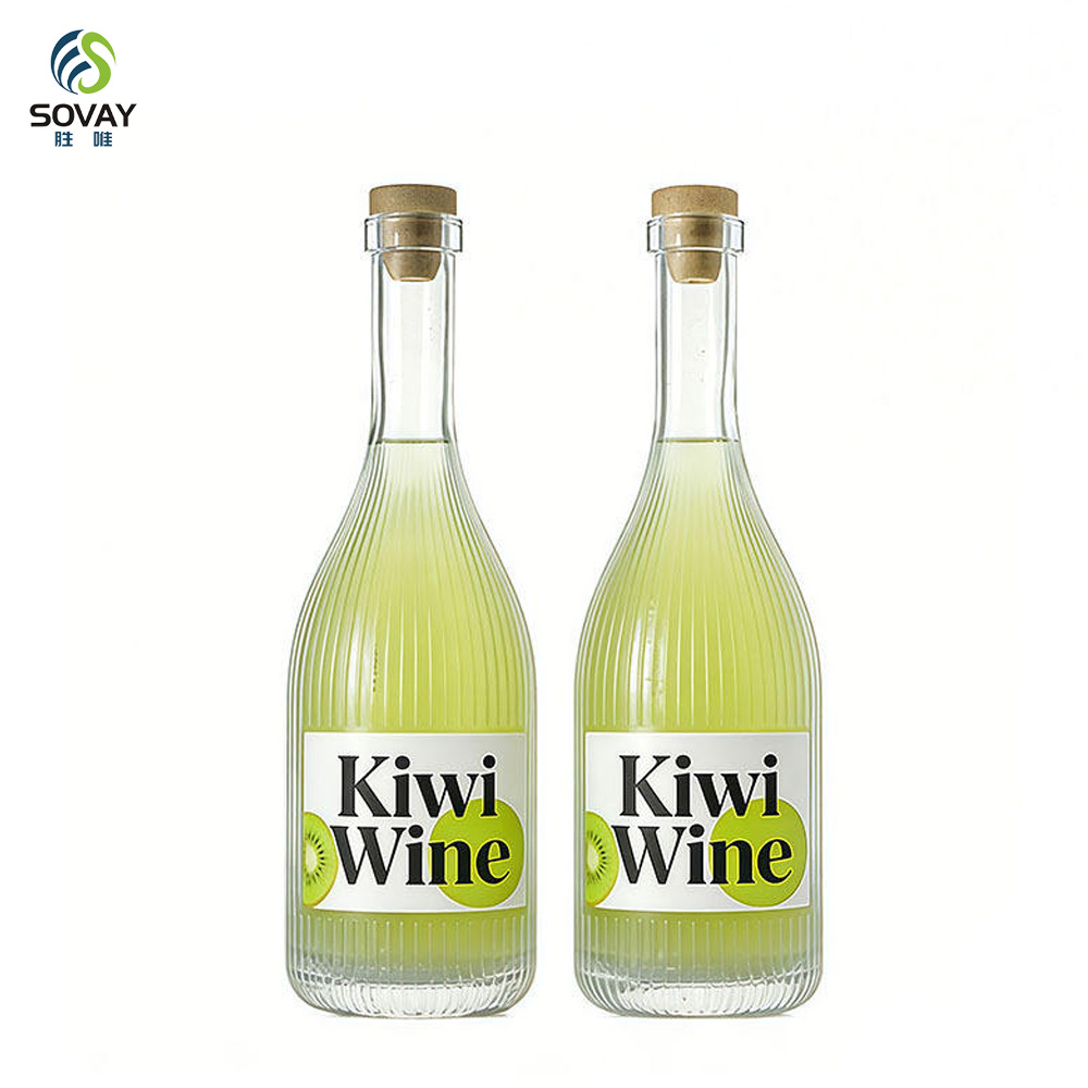 SW137 Factory Direct New Exquisite Craft Crystal Stripes Carved Window Sealing Red Wine Wine Bottles Glass Bottles