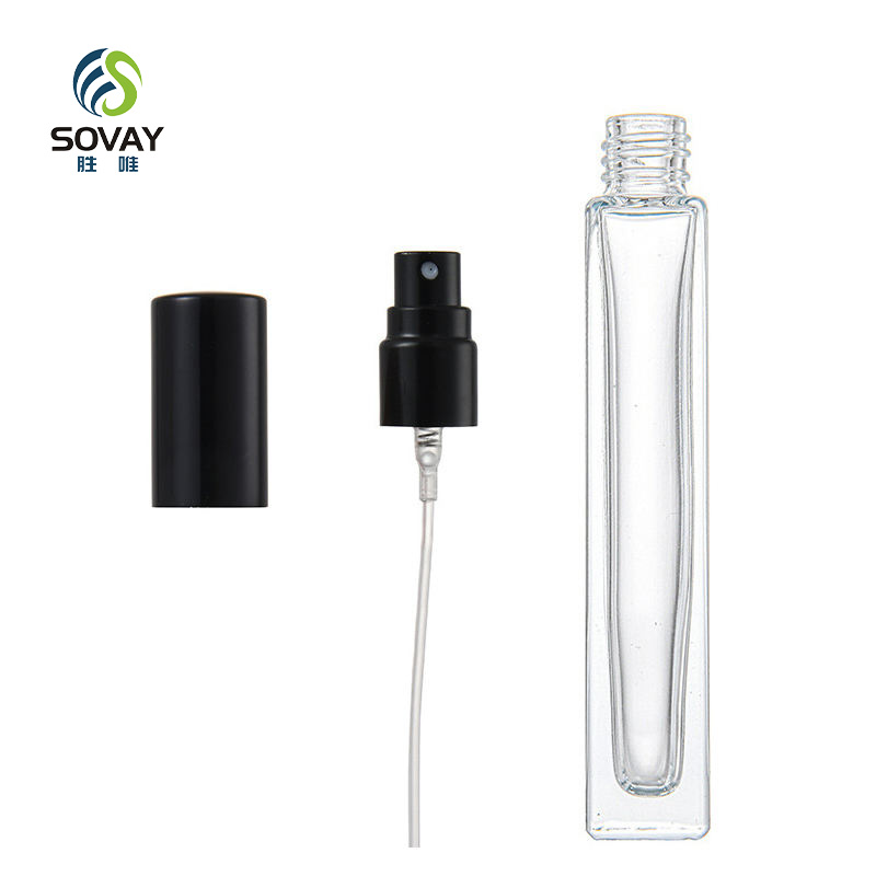 SP28 Clear Glass Cylinder Square Shaped Easy Carry Thick Bottom Travel Parfum Bottle Essential Oil Body Deodorant Bottle 3ml 5ml 6ml 8ml 15ml 20ml 30ml