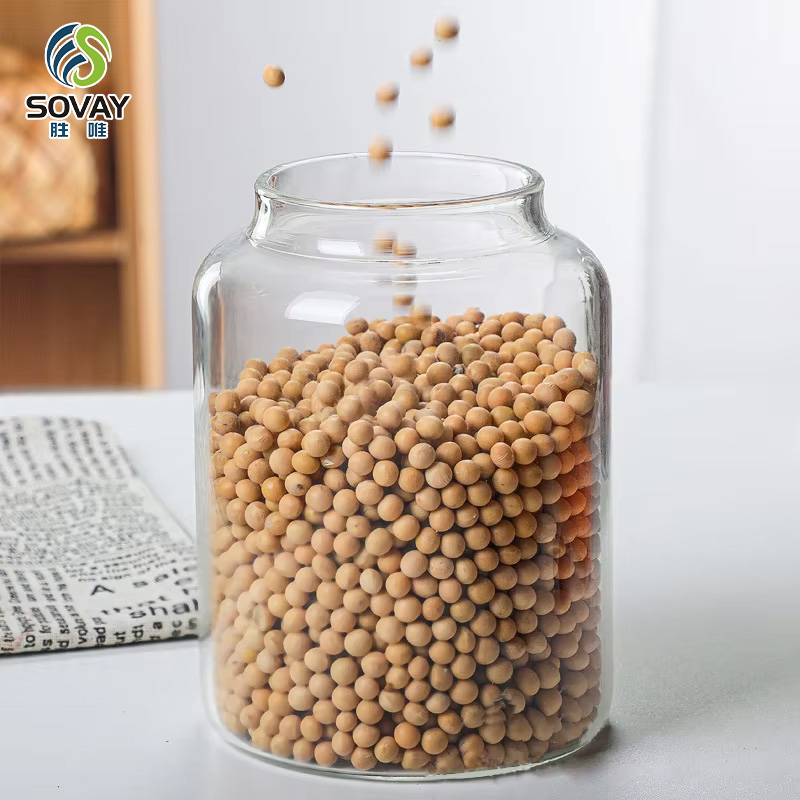 SG41N Modern Glass Spice Jar with Lid Home Kitchen Food Storage Container for Party Use