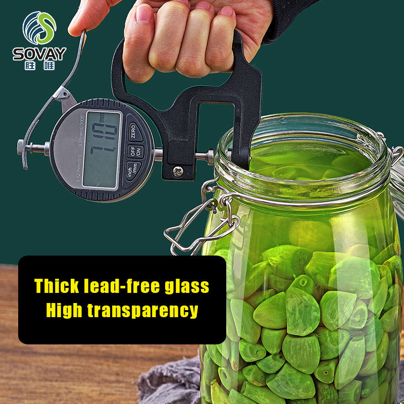 SG39N Wide-Mouth Food Airtight Sturdy Glass Canisters Dry Kitchen Storage Mason Glass Jars with Lid
