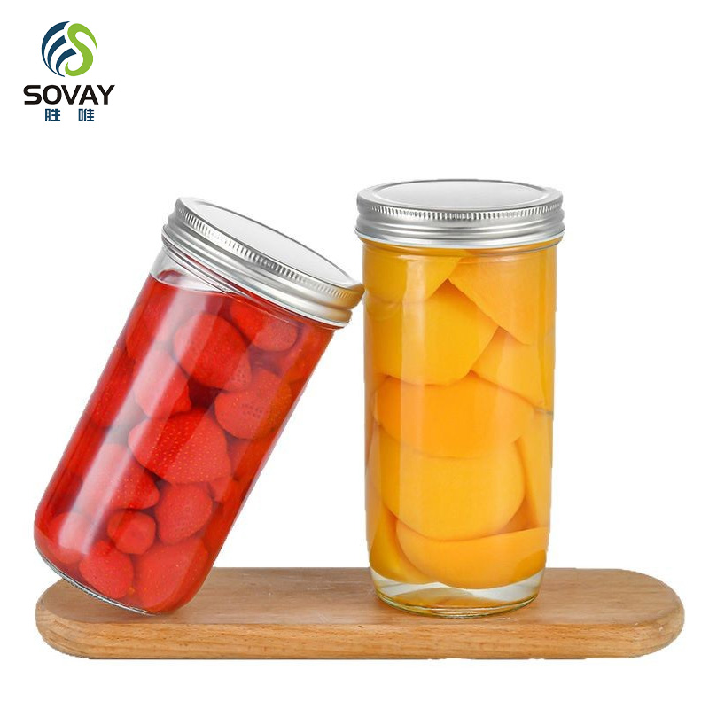 SG16 Wholesale Empty 100ml to 1000ml Wide Mouth Honey Jam Storage Glass Jar Pickle Food with Screw Cap