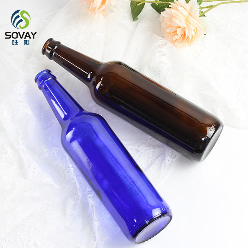 SB07N Factory Wholesale Custom Empty 330ml Green Clear Brown Amber Glass Beer Bottle