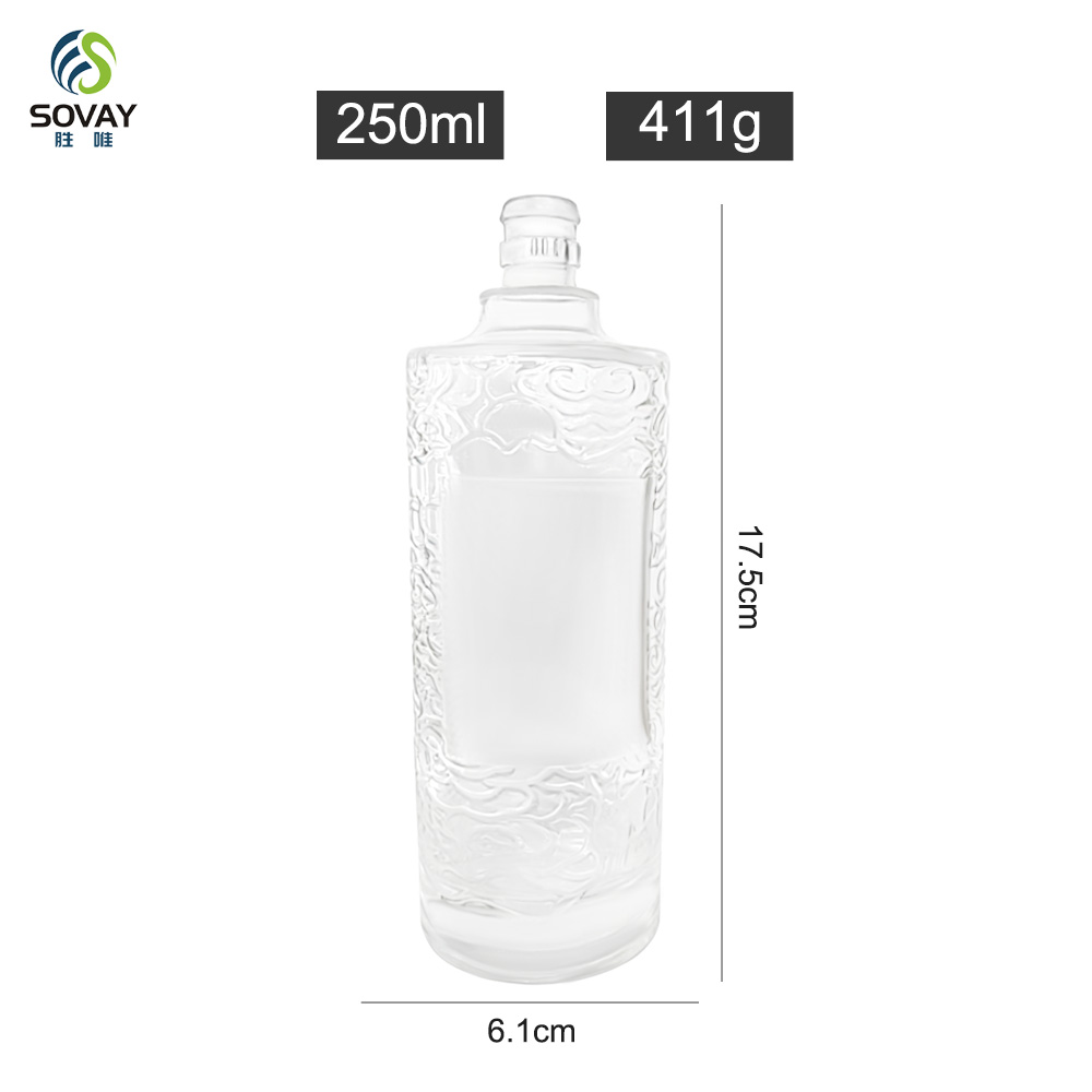 SW171 Unique Premium Empty 250ml 1000ml Wine Gin Whisky Vodka Tequila Glass Bottles