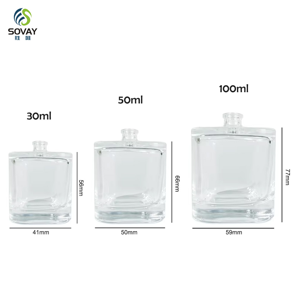 SP48 Wholesale 30ml/50ml/100ml High Quality Glass Perfume Bottles with Pump Sprayer and Hot Stamped Finish
