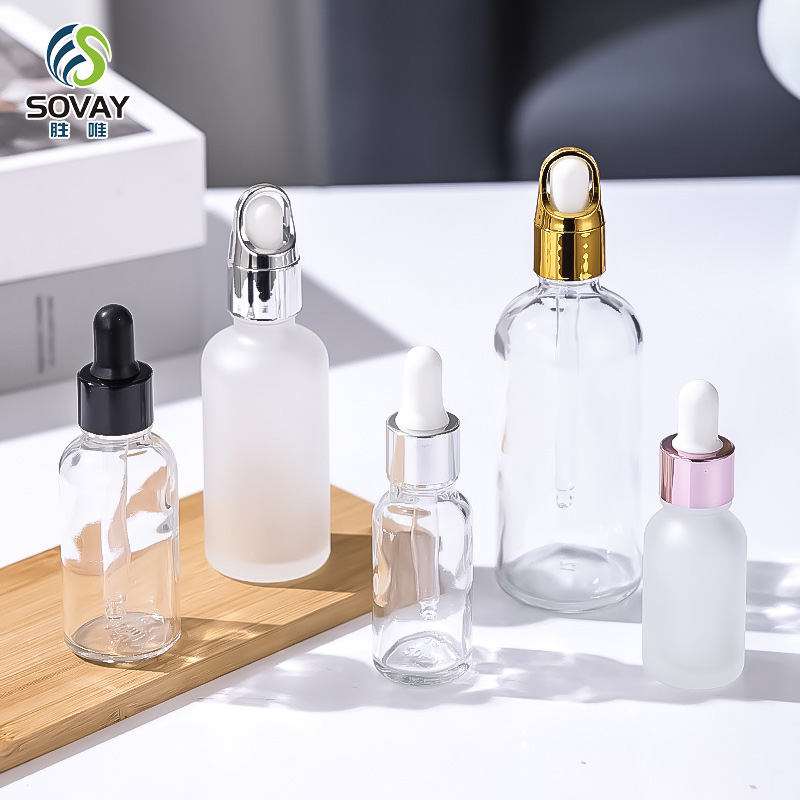 SE39N 5ml 10ml 15ml 20ml 30ml 50ml 100ml Clear Glass Serum Hair Oil Bottle Dropper Essential Oil Glass Bottle