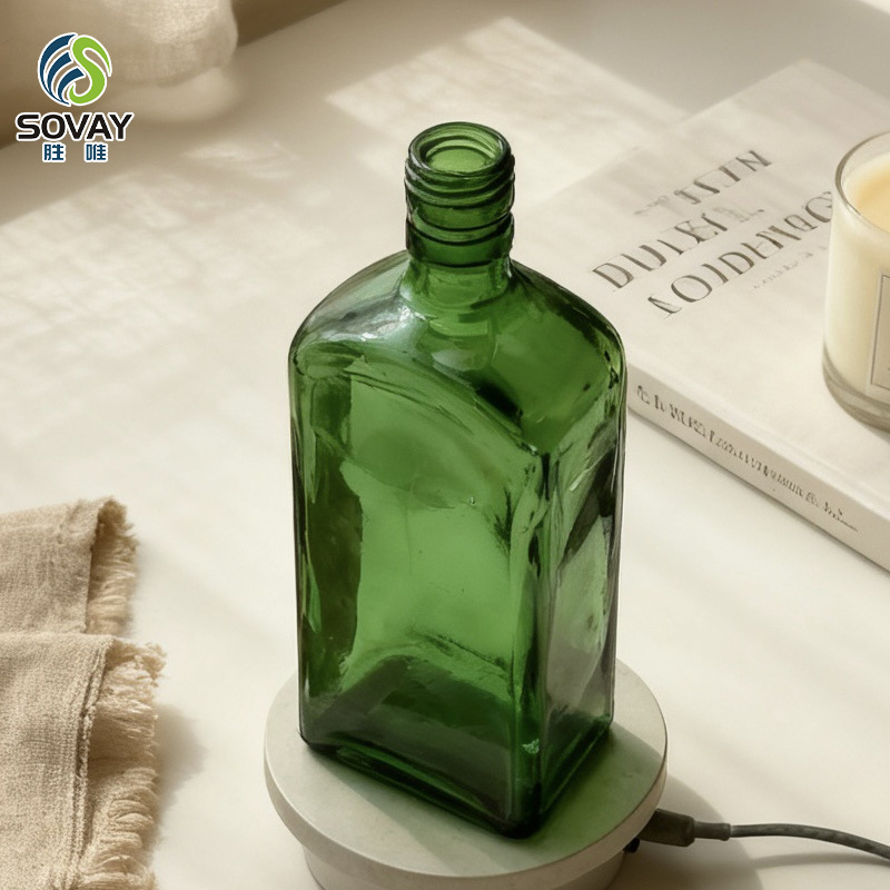 SB19 Deep Processed Dark Green 700ml Whisky Spirits Glass Liquor Whiskey Bottle Directly Supplied by Manufacturer Vodka Bottle