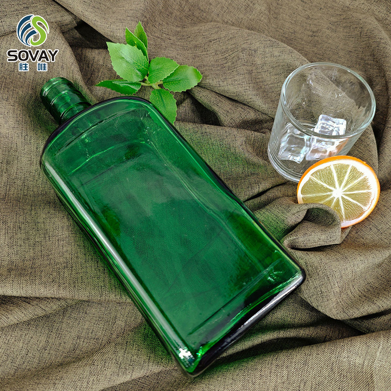 SB19 Deep Processed Dark Green 700ml Whisky Spirits Glass Liquor Whiskey Bottle Directly Supplied by Manufacturer Vodka Bottle