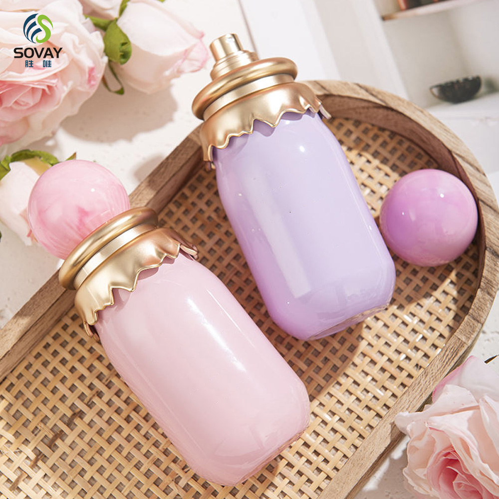 SW47 Empty Crimp Sloping Shoulders Blank Perfume Bottle 50ml 100ml Spray Glass Perfume Bottles