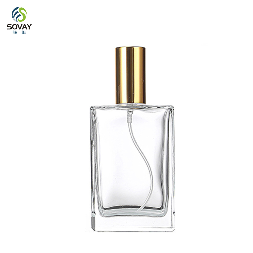 SP33N Square 30ml 50ml 100ml Luxury Empty Glass Spray Perfume Bottles Packaging Glass Bottle