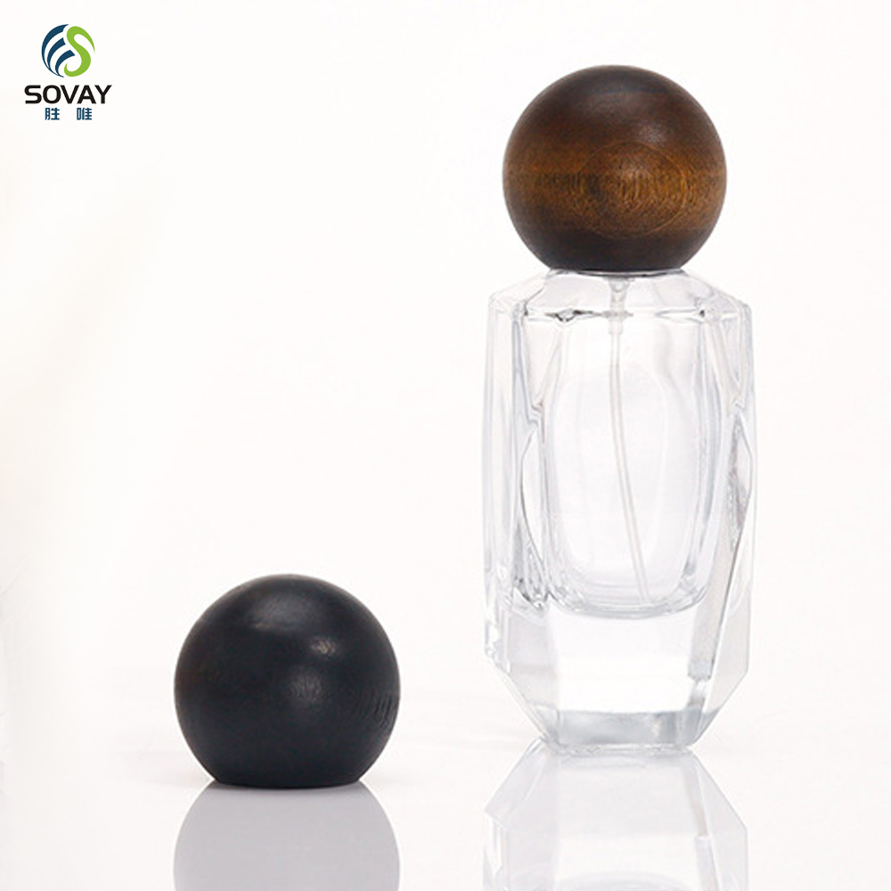 SP43 Luxury 100PCS Minimum Order Elegant 30ml/50ml/100ml Irregular Clear Glass Perfume Oil Bottle Pump Sprayer Cap Carton Box OEM/ODM