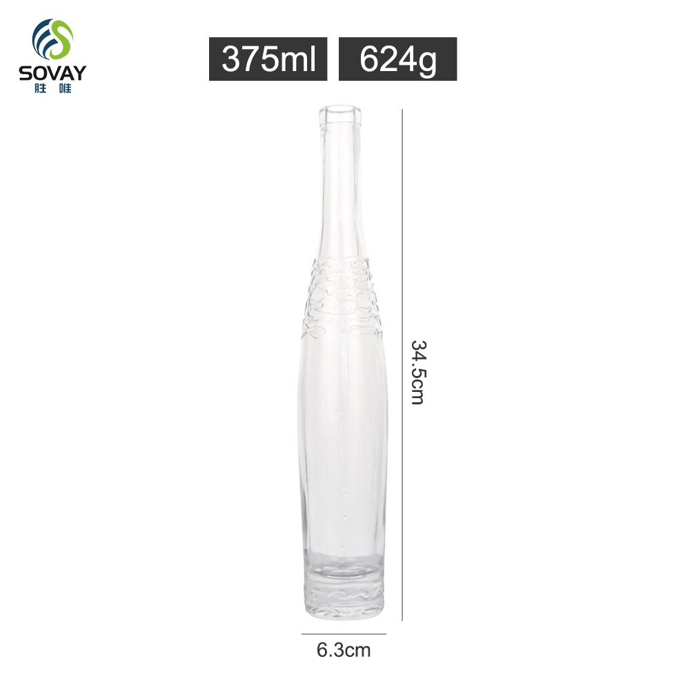 SW166 Evian 250ml Mini Glass Bottles Round Flat Shape with Cork Sealing for Tequila Cocktail Bitters Brandy